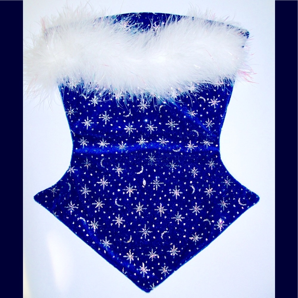 Christmas stocking alternative velvet featherVictorian corset multifunction  bag